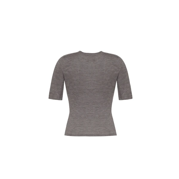 Adam Lippes Felix Knit in Heather Grey, view 2