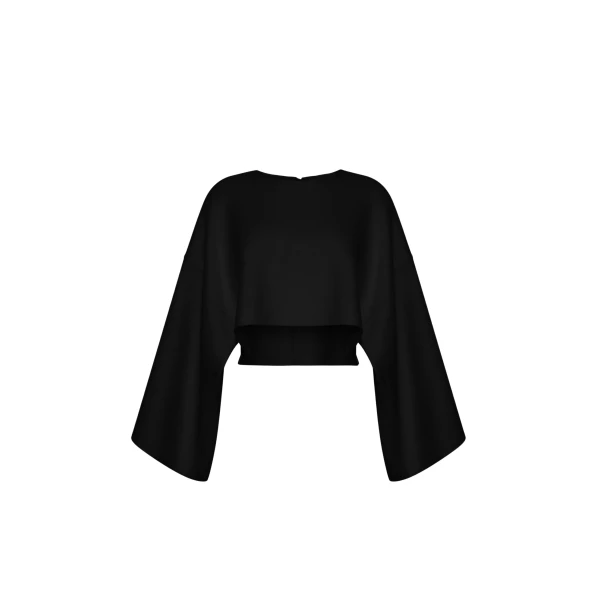 Adam Lippes Fisal Top in Black