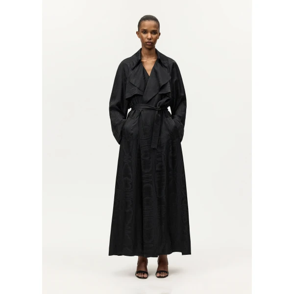 Adam Lippes Gareth Trench in Black Coat, view 2