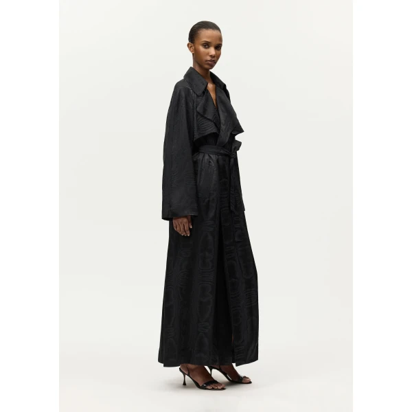 Adam Lippes Gareth Trench in Black Coat, view 3