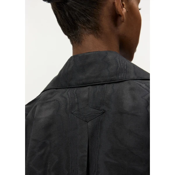 Adam Lippes Gareth Trench in Black Coat, view 4