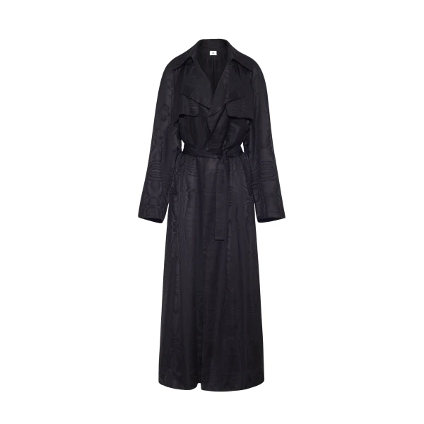 Adam Lippes Gareth Trench in Black Coat