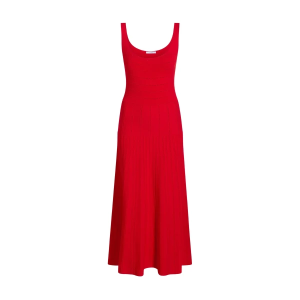 Adam Lippes Gemma Dress in Cherry Red