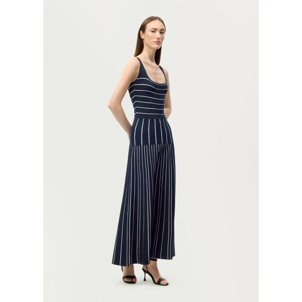 Adam Lippes Gemma Dress in Navy, view 3