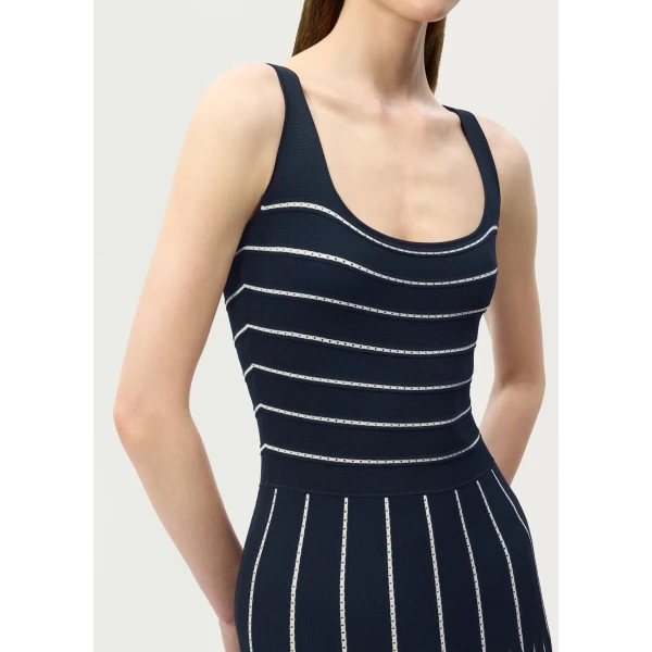 Adam Lippes Gemma Dress in Navy, view 4
