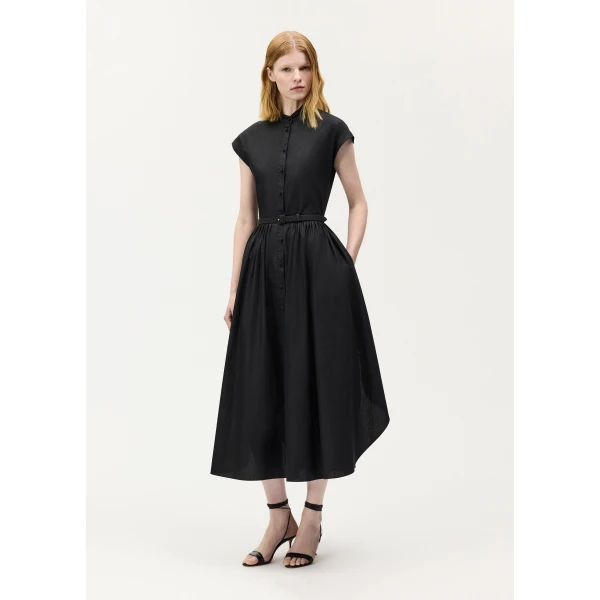 Adam Lippes Genevieve Dress in Black, view 2