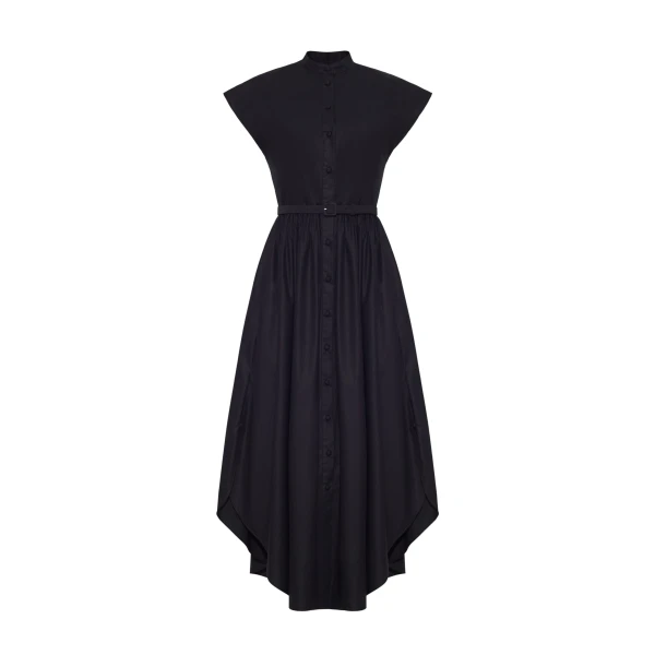 Adam Lippes Genevieve Dress in Black
