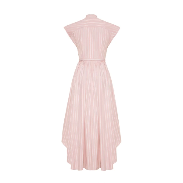 Adam Lippes Genevieve Dress in Pink/White, view 5