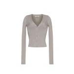 Adam Lippes Greer Cardigan in Silver