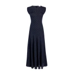 Adam Lippes Gwenyth Dress in Navy/Cherry