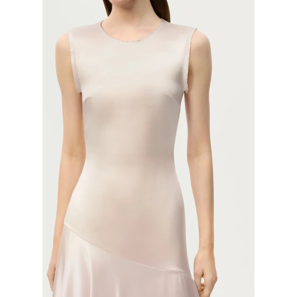 Adam Lippes Gwenyth Dress in Pale Pink, view 4