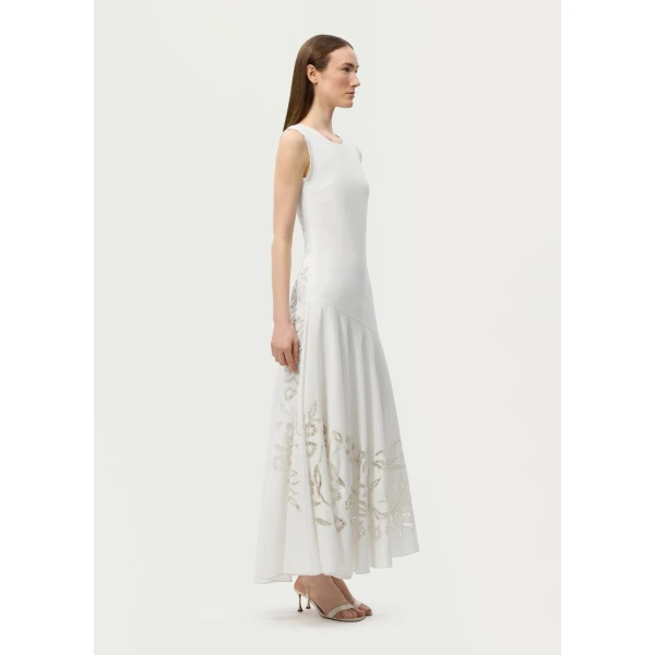 Adam Lippes Gwenyth Dress in White, view 3
