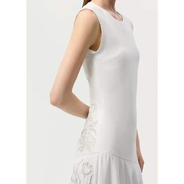 Adam Lippes Gwenyth Dress in White, view 4