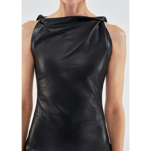 Adam Lippes Hailee Dress in Black, view 4