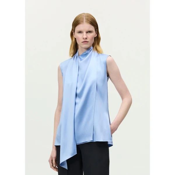 Adam Lippes Hana Top in Pale Blue, view 2