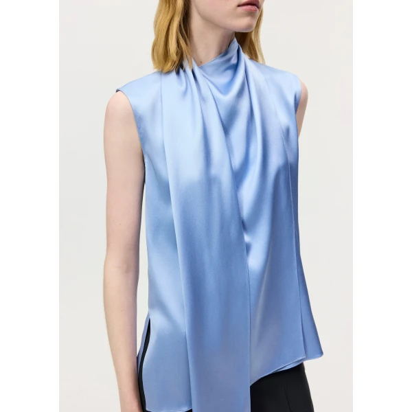 Adam Lippes Hana Top in Pale Blue, view 4