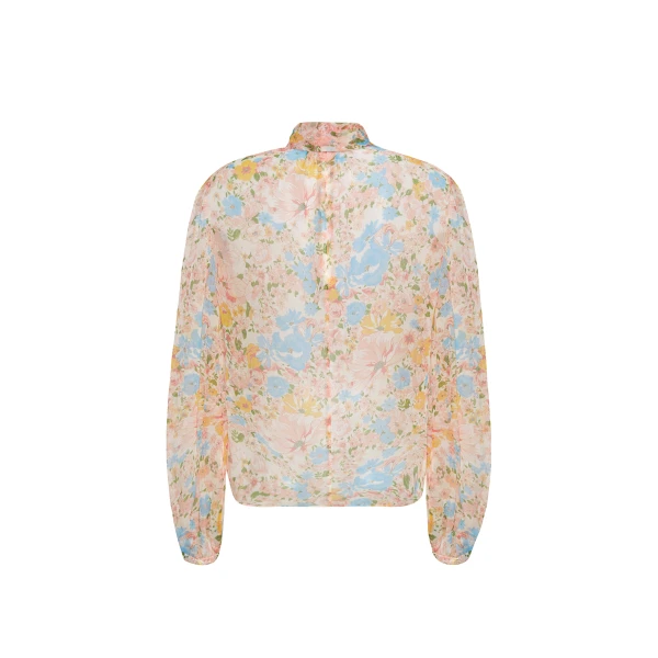 Adam Lippes Joan Top in Ivory Floral, view 4