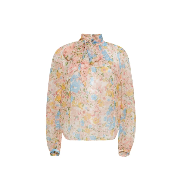 Adam Lippes Joan Top in Ivory Floral
