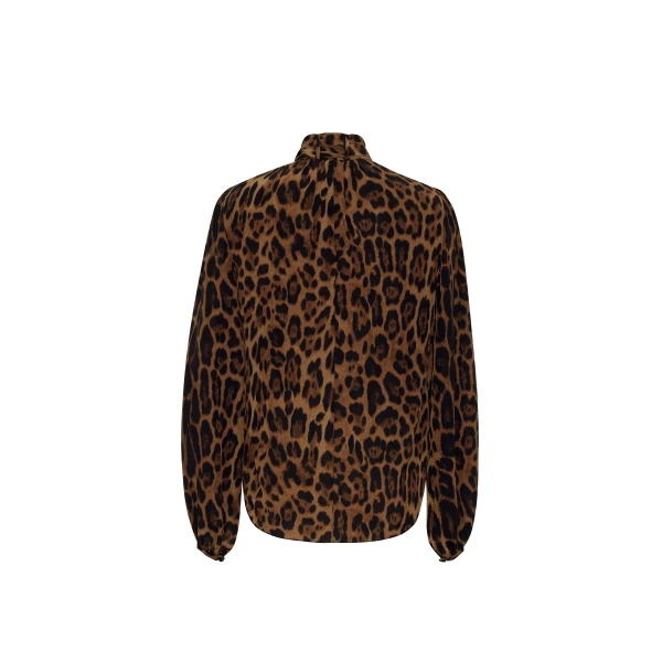 Adam Lippes Joan Top in Natural Leopard, view 4