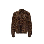 Adam Lippes Joan Top in Natural Leopard