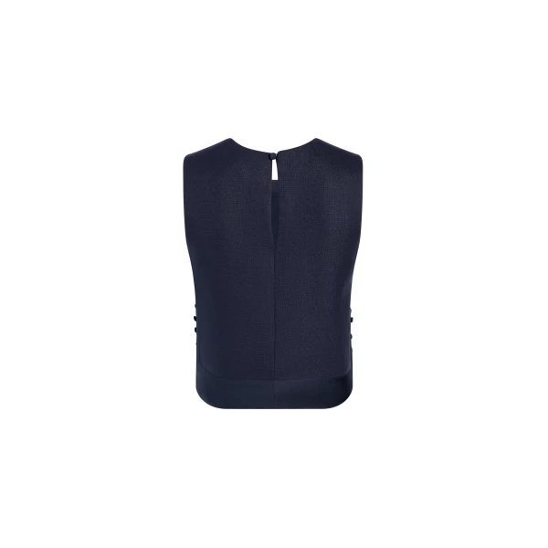 Adam Lippes Kai Top in Navy, view 5