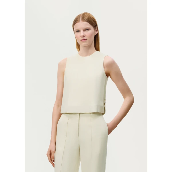 Adam Lippes Kai Top in Stone, view 2