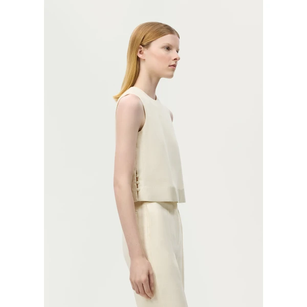 Adam Lippes Kai Top in Stone, view 3