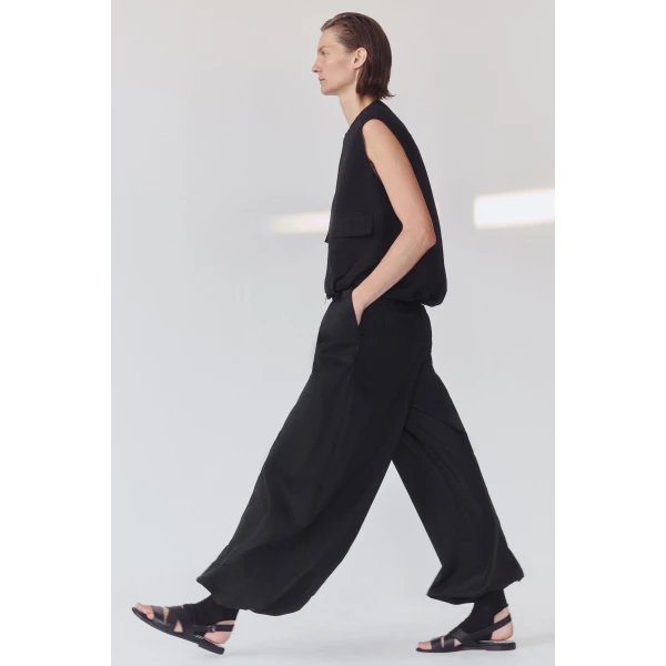 Adam Lippes Kaito Pant in Black, view 4