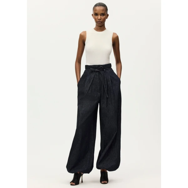 Adam Lippes Kaito Pant in Indigo, view 2