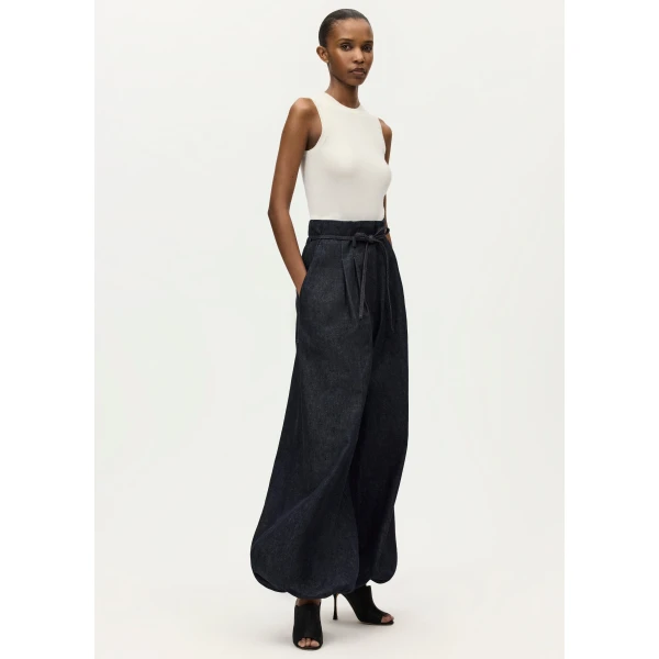 Adam Lippes Kaito Pant in Indigo, view 3