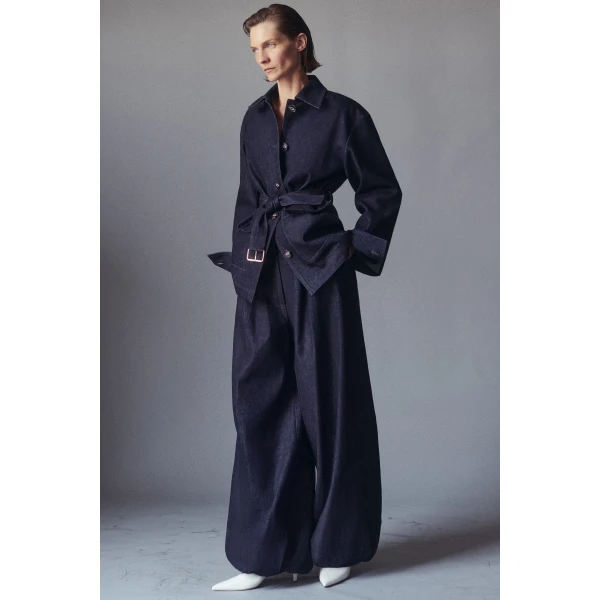 Adam Lippes Kaito Pant in Indigo, view 4