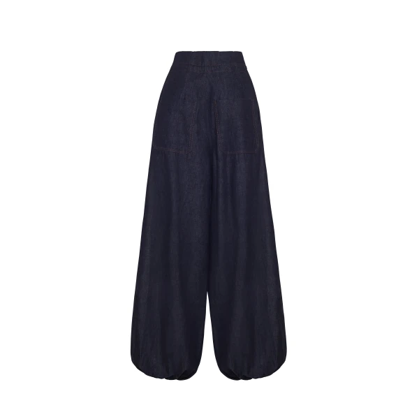 Adam Lippes Kaito Pant in Indigo, view 5