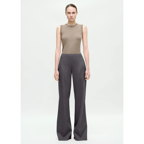 Adam Lippes Lamy Pant in Heather Grey, view 2