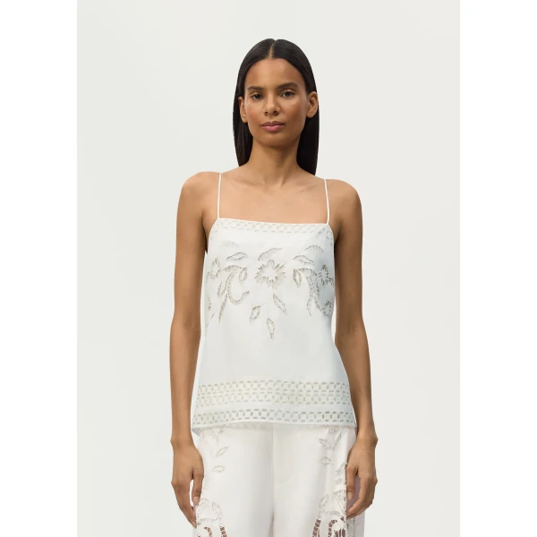 Adam Lippes Lark Top in White, view 2
