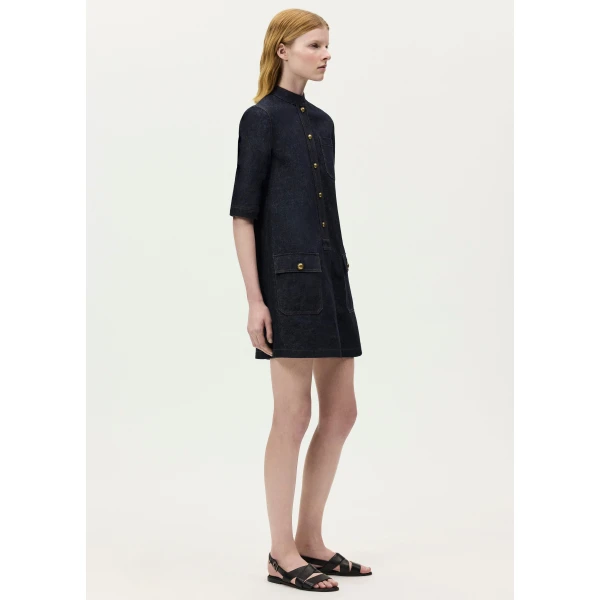 Adam Lippes Lauder Dress in Indigo, view 3