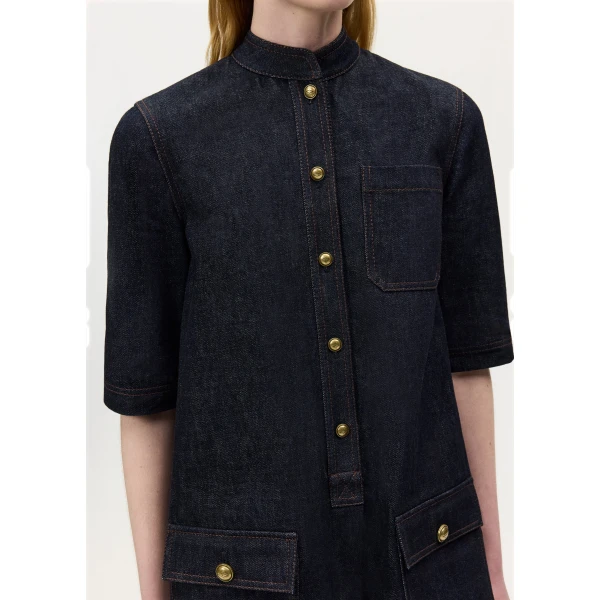 Adam Lippes Lauder Dress in Indigo, view 4
