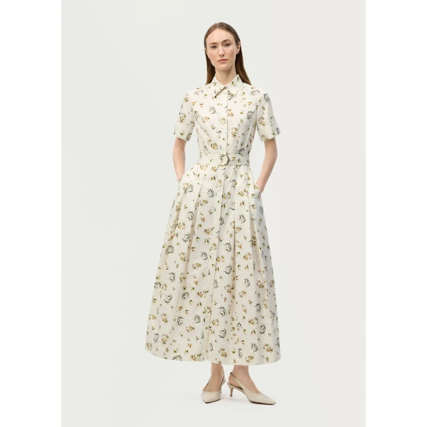 Adam Lippes Leighton Dress in Ivory Floral, view 2