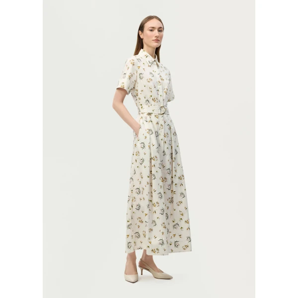 Adam Lippes Leighton Dress in Ivory Floral, view 3