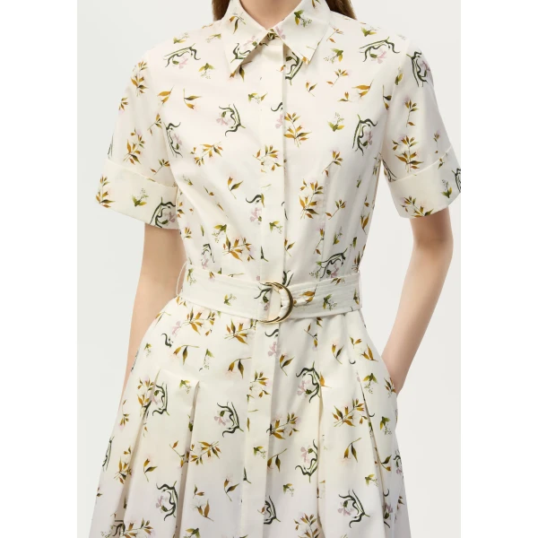Adam Lippes Leighton Dress in Ivory Floral, view 4