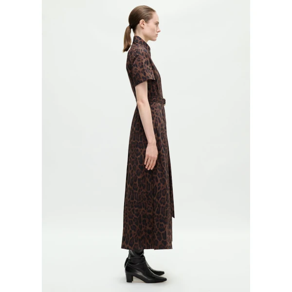 Adam Lippes Leighton Dress in Natural Leopard, view 3