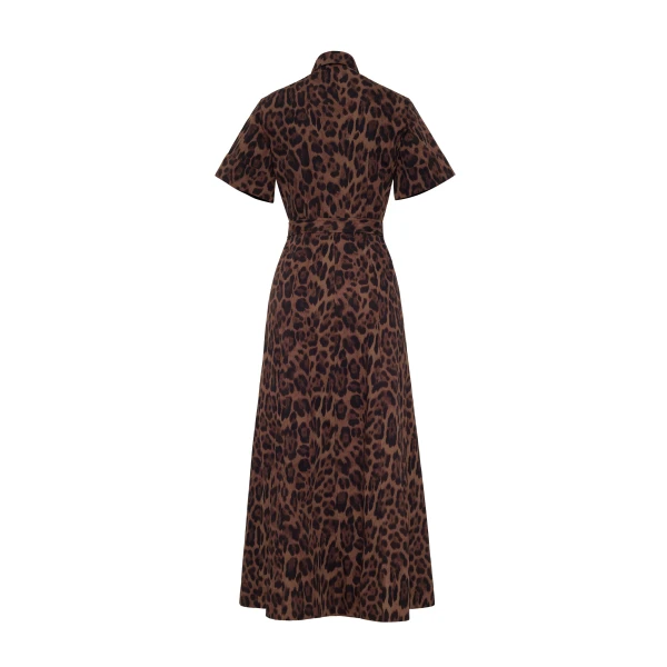 Adam Lippes Leighton Dress in Natural Leopard, view 4