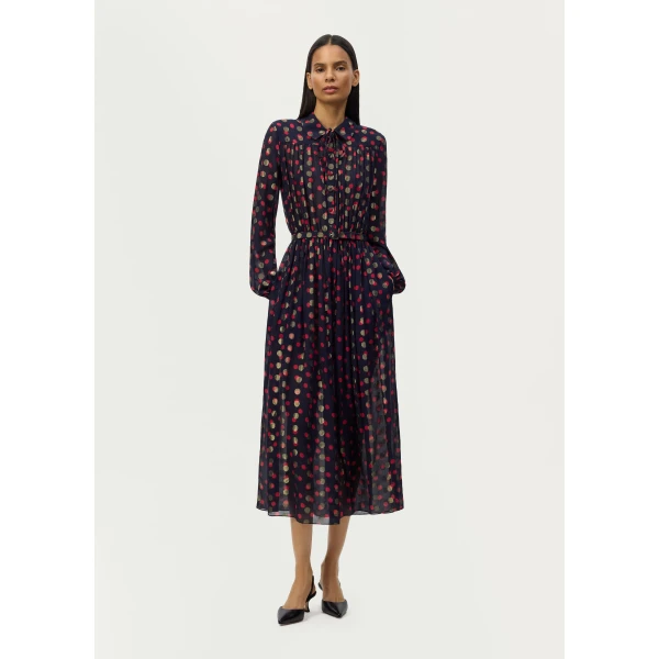 Adam Lippes Lettie Dress in Navy Multi, view 2