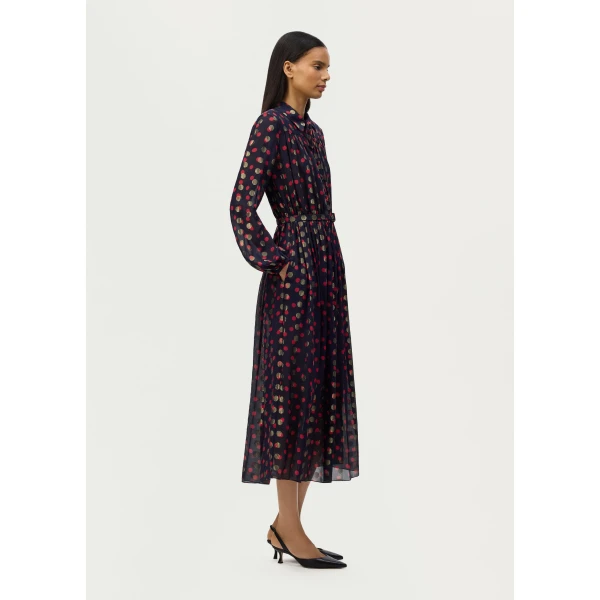 Adam Lippes Lettie Dress in Navy Multi, view 3