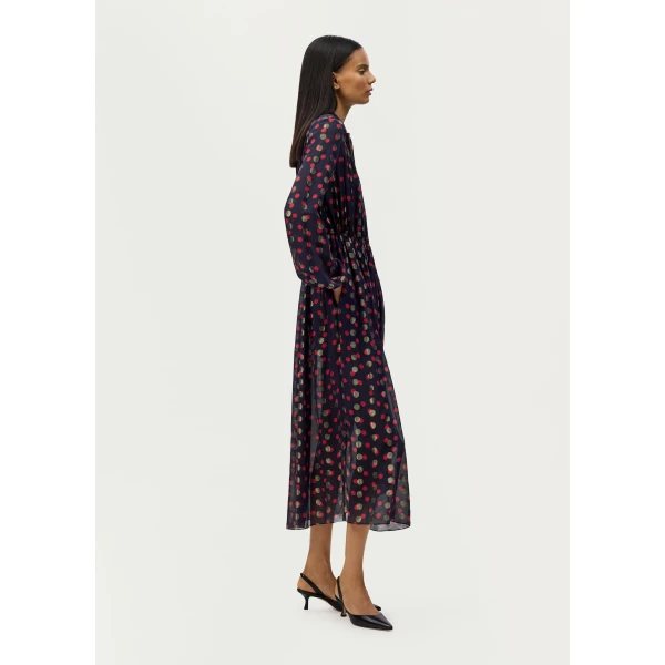 Adam Lippes Lettie Dress in Navy Multi, view 4