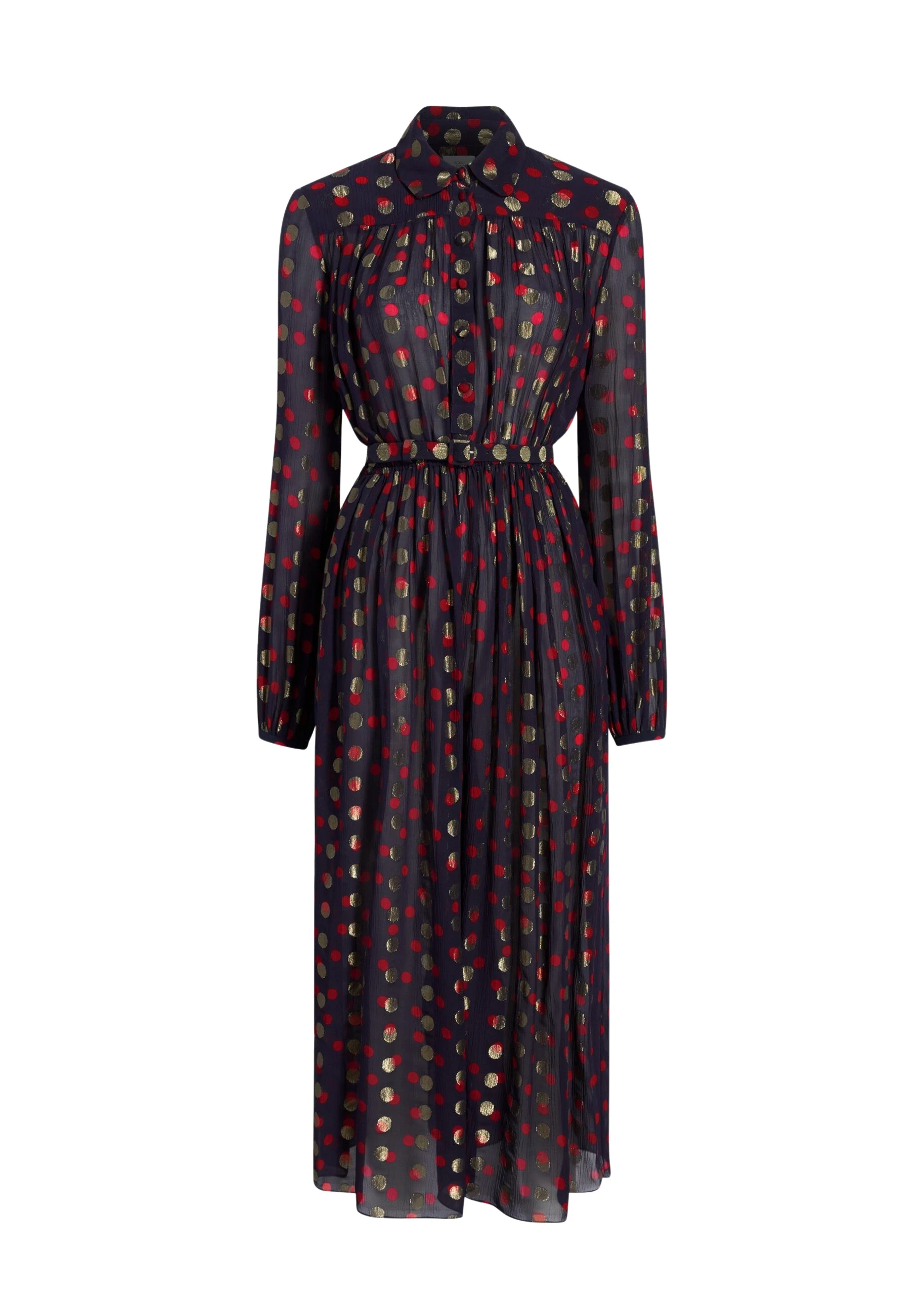 Adam Lippes Lettie Dress in Navy Multi