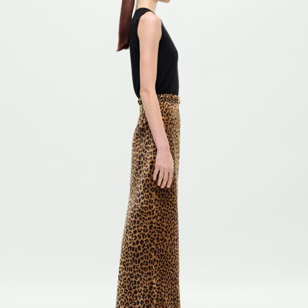 Adam Lippes Levi Skirt in Natural Leopard, view 3