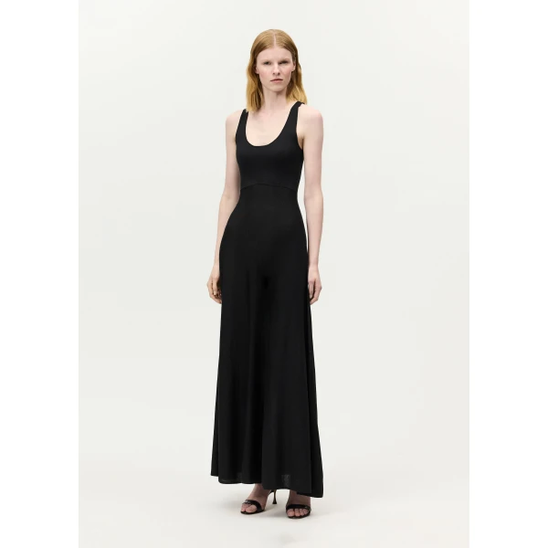 Adam Lippes Linda Dress in Black, view 2