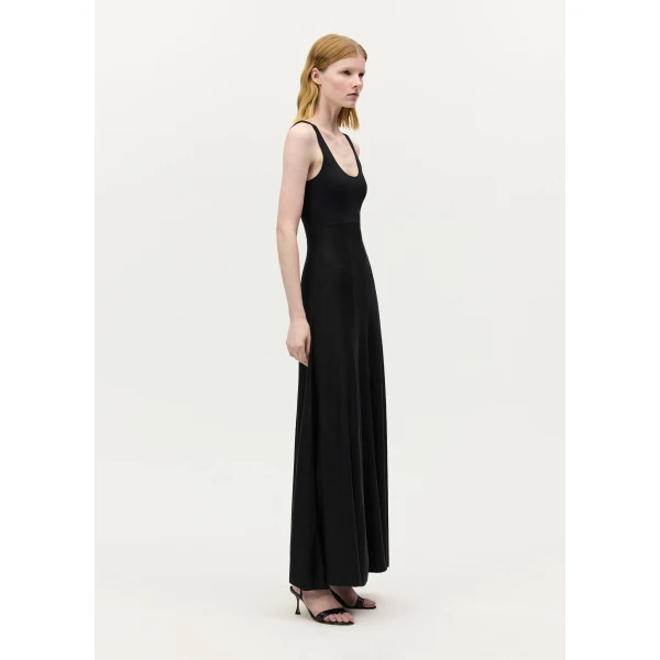 Adam Lippes Linda Dress in Black, view 3