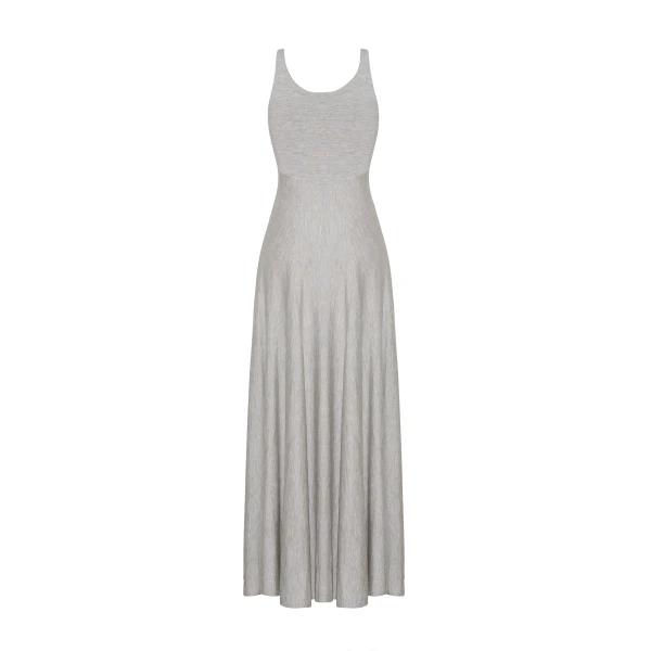 Adam Lippes Linda Dress in Heather Grey, view 2
