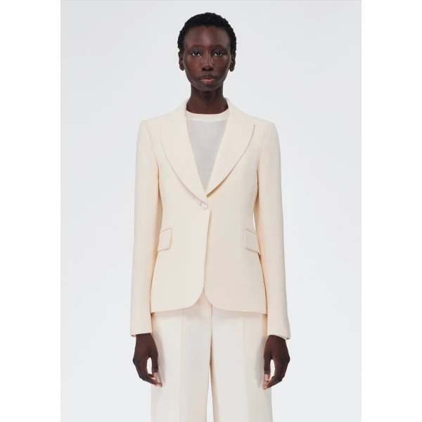 Adam Lippes Logan Jacket in Ivory, view 2